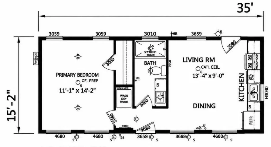The haystack floor plan home features