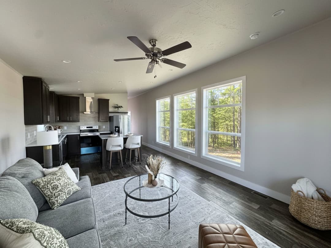 The evergreen interior home features