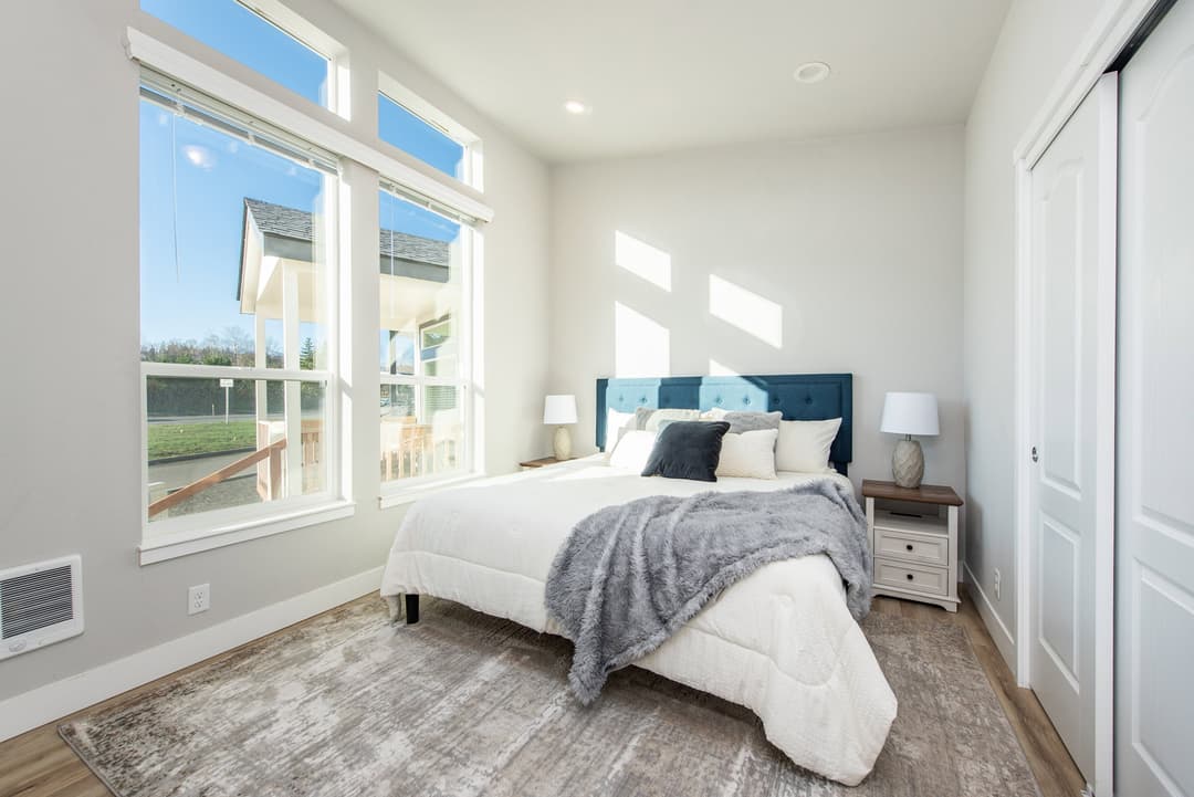 The strait bedroom home features
