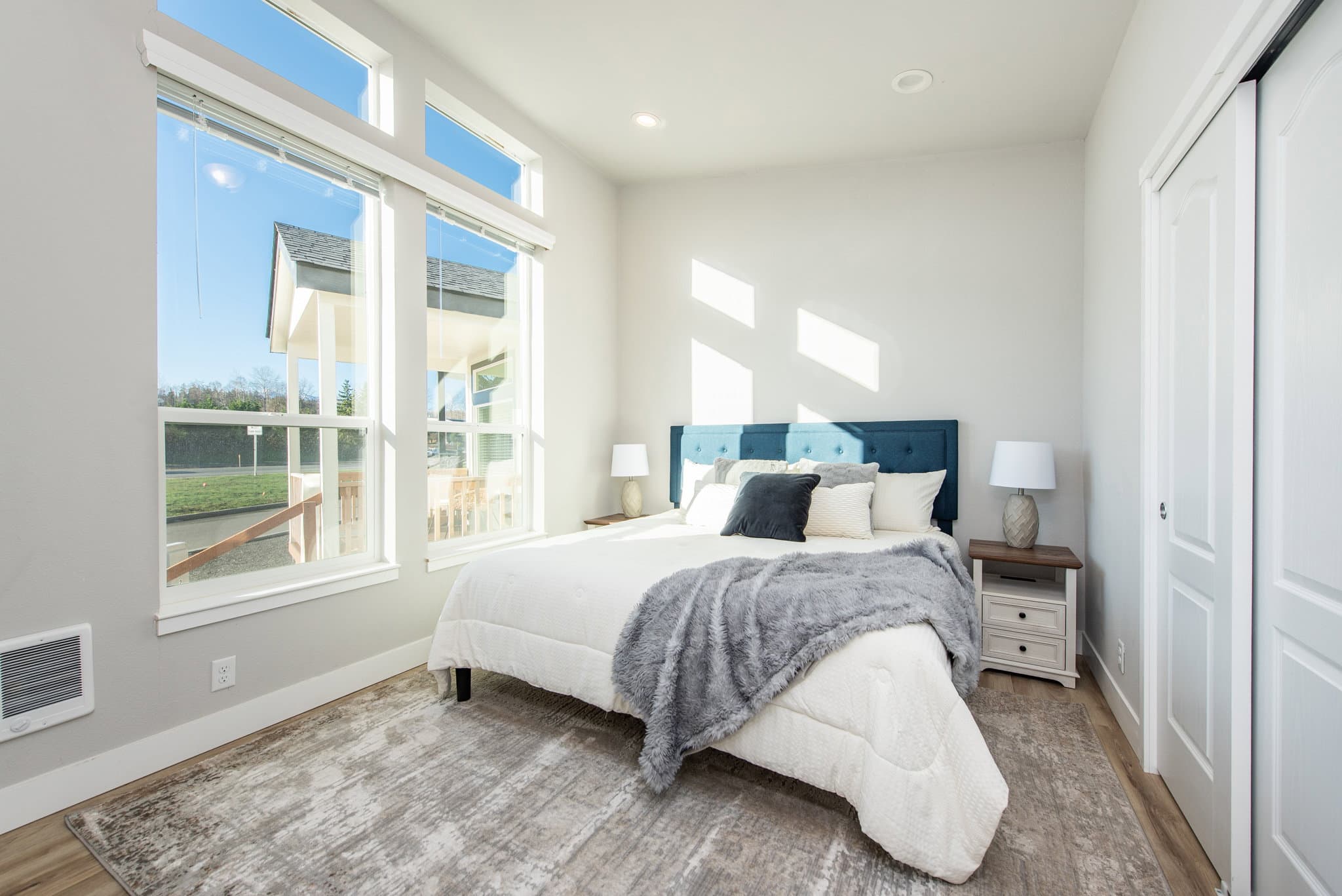 The strait bedroom home features