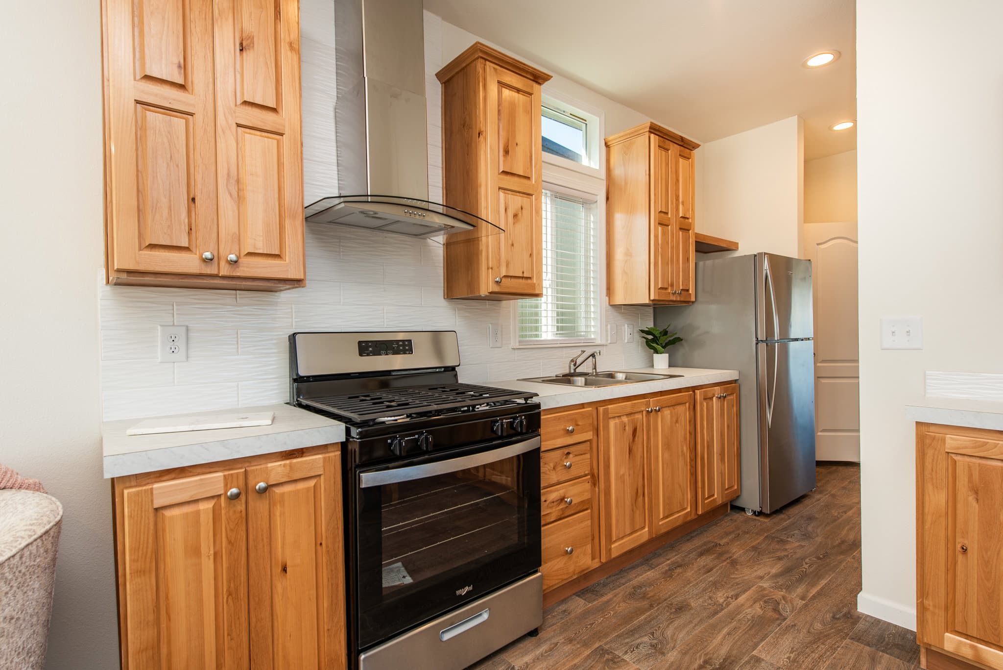 The northwestern kitchen home features
