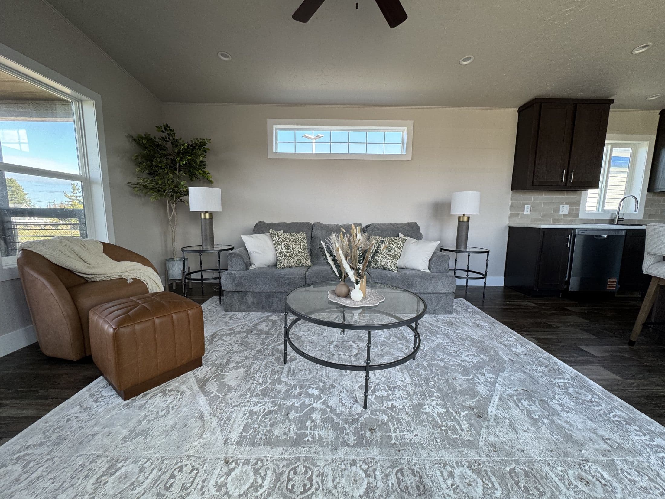 The evergreen interior home features