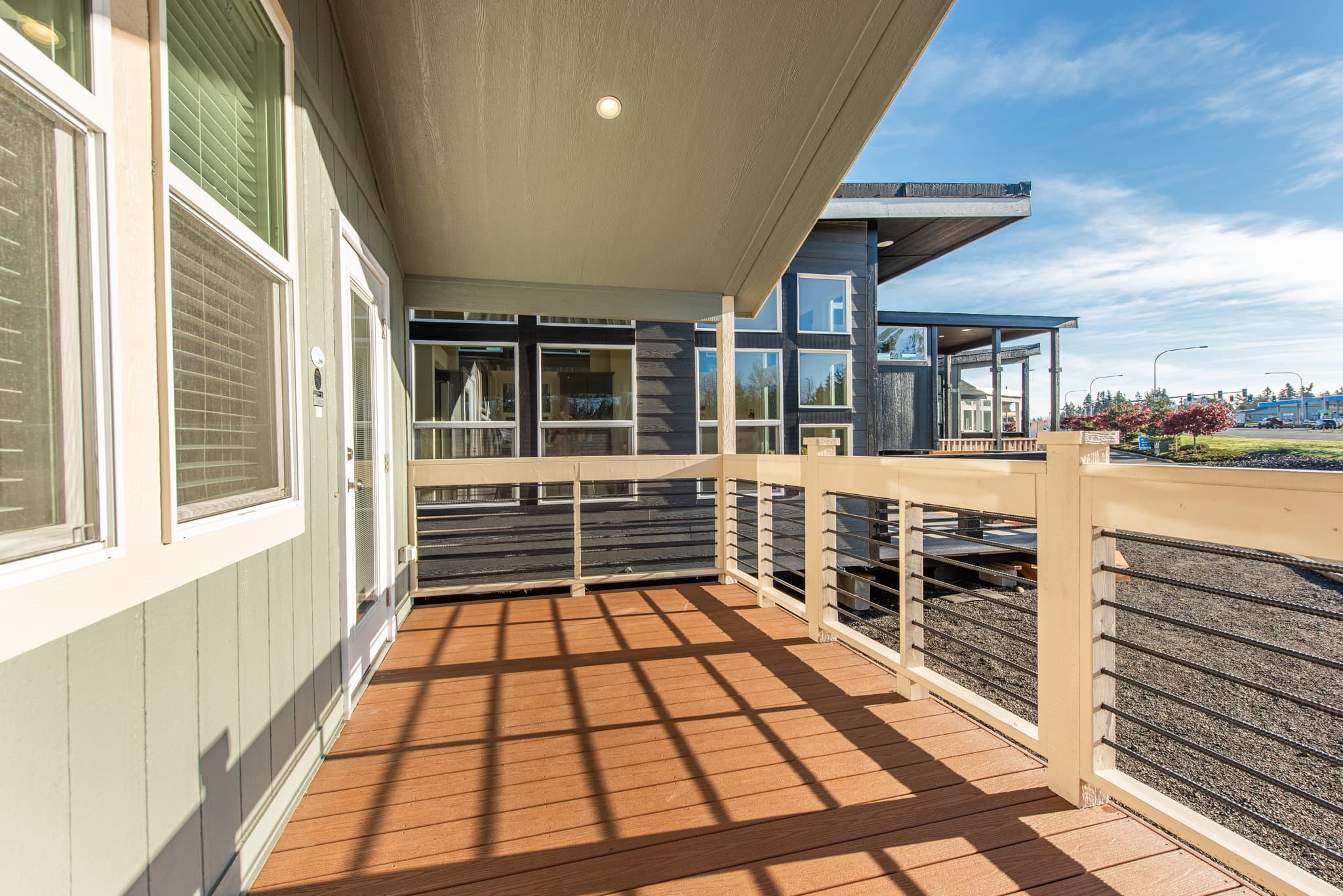 The lofted olympic exterior home features