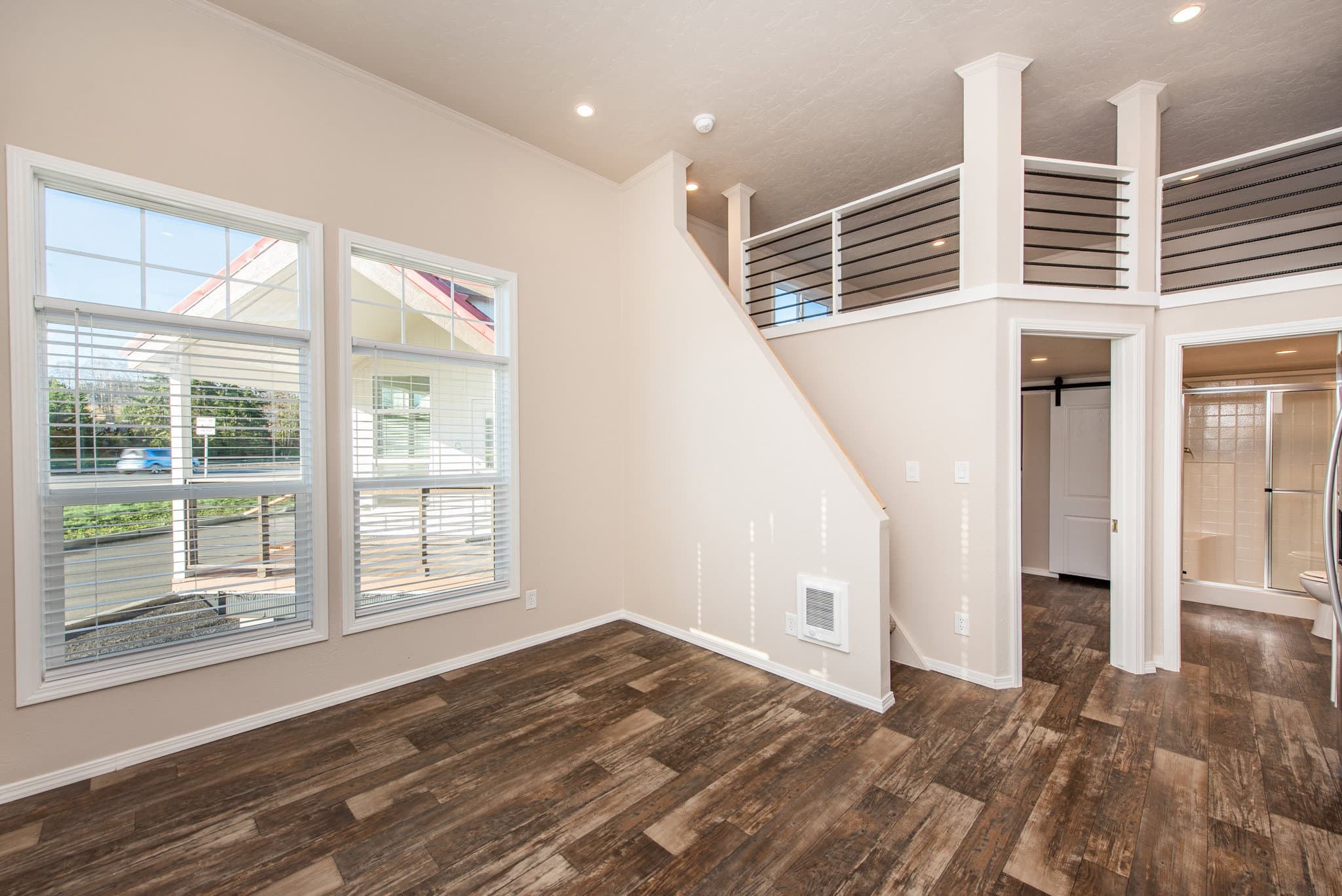 The lofted olympic interior home features