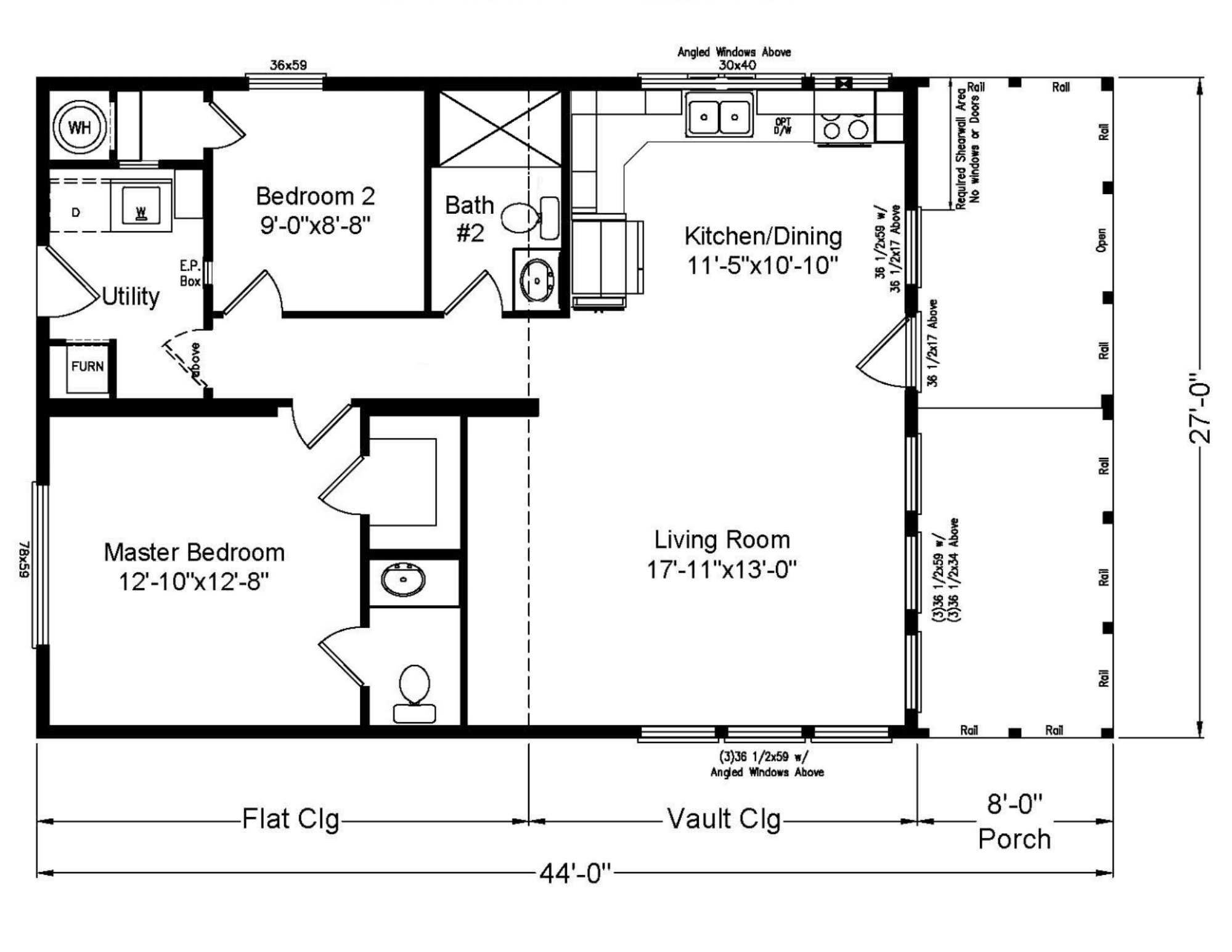 The pacific 972 floor plan home features
